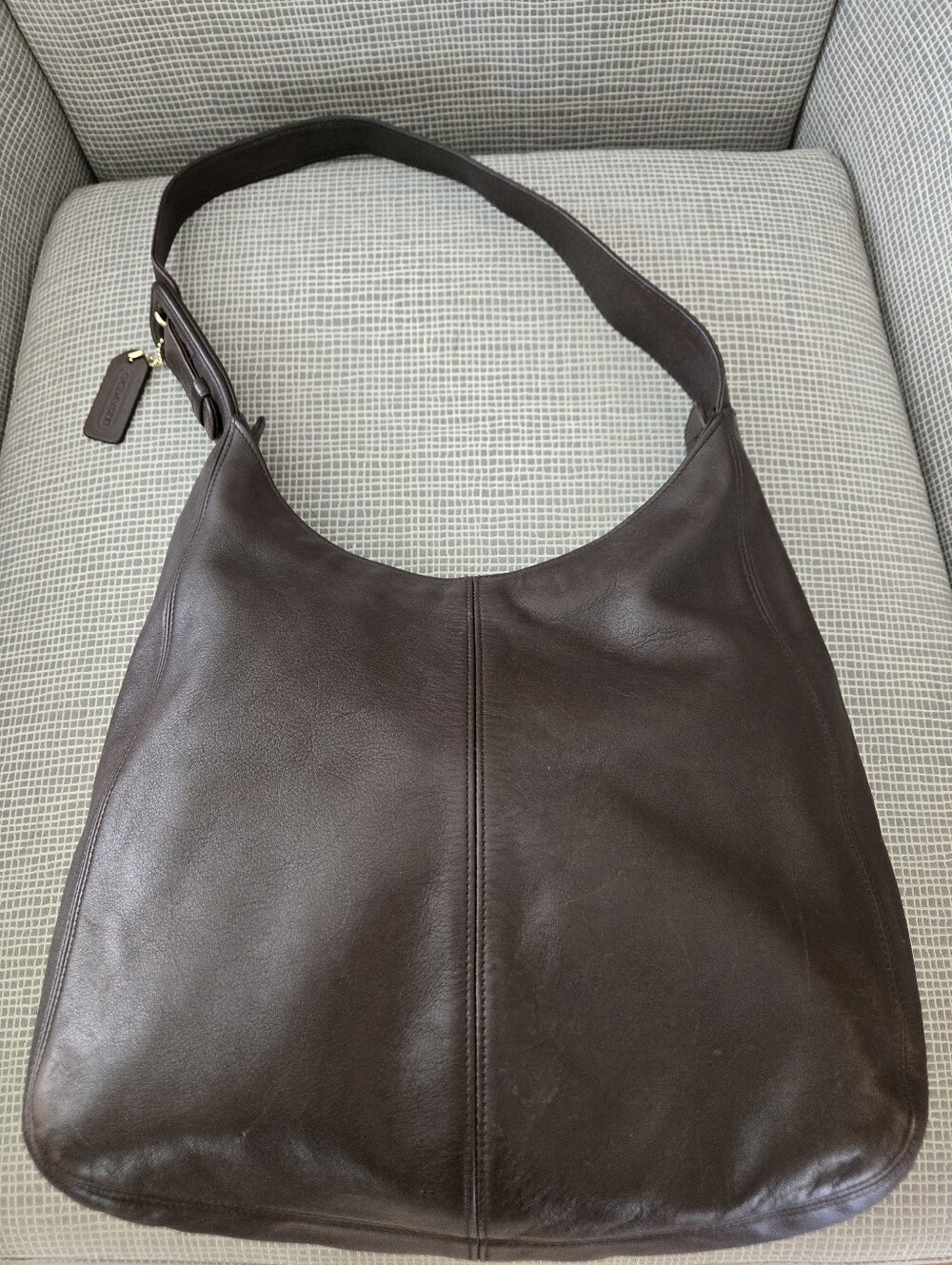 Coach 4177 Flatiron Mahogany Brown Hobo Bag Purse Vintage Leather Distressed - Picture 7 of 16